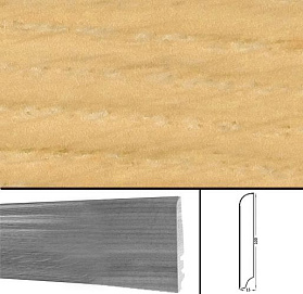 Плинтус шпонированный Tecnorivest Дуб Сахара 100х15 прямой, 1 м.п.